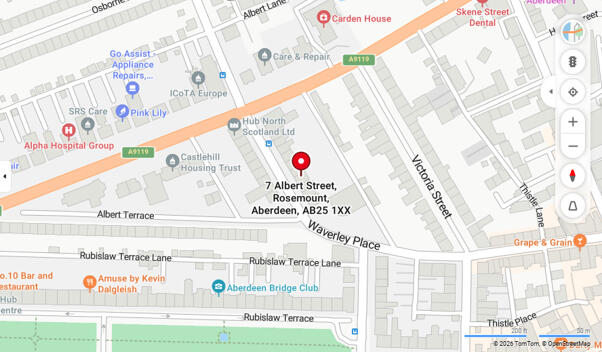 Map of Aberdeen Reset HR, 7 Albert Street, Aberdeen, AB25 1XX